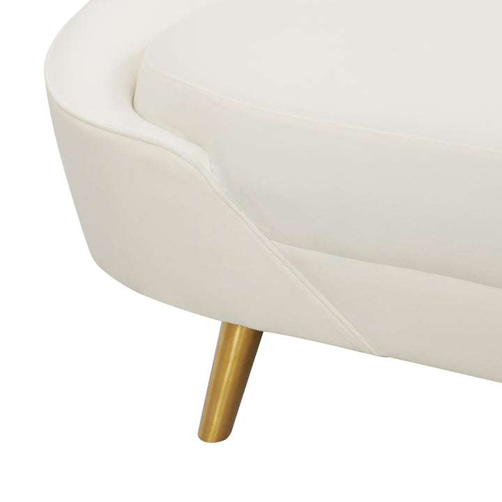 Cleopatra Cream Velvet Sofa