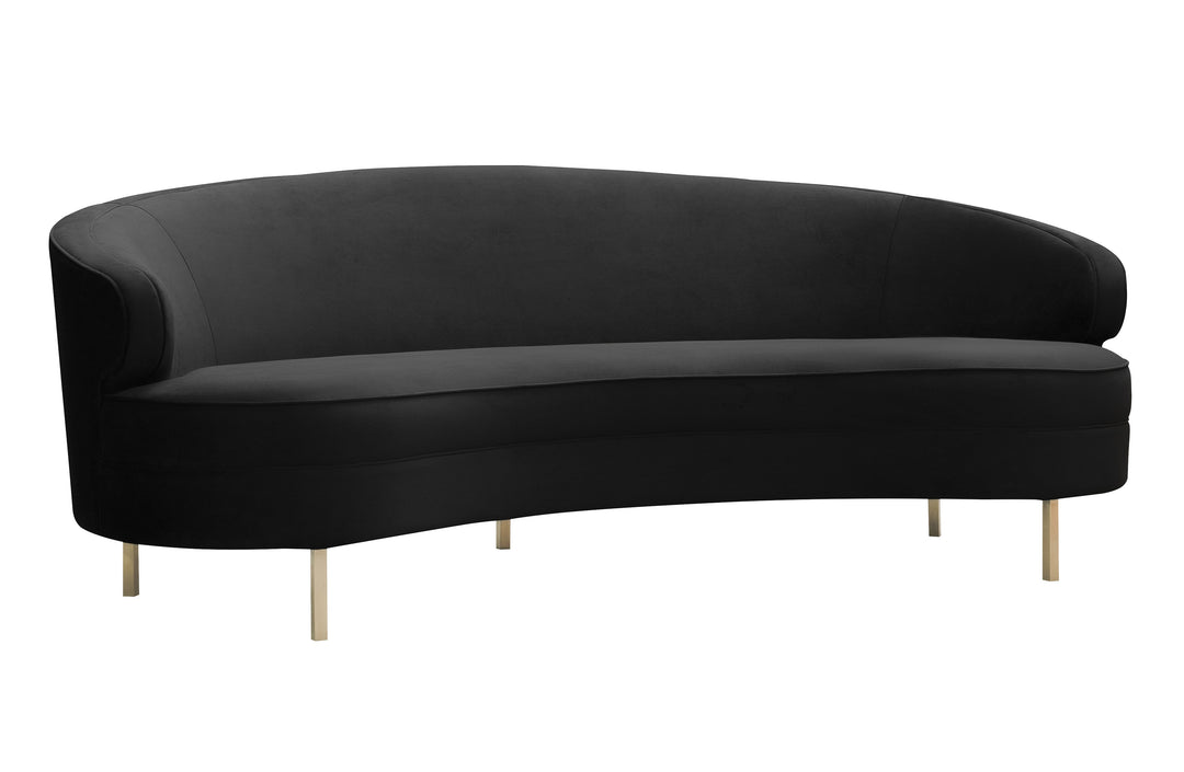 Baila Black Velvet Sofa