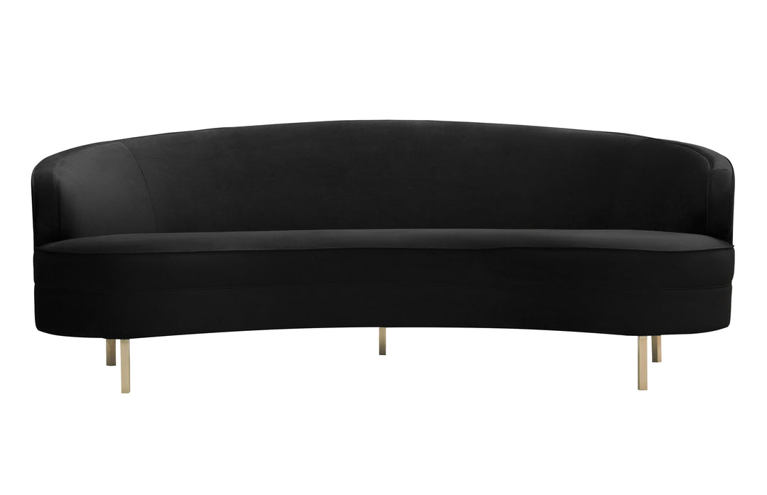 Baila Black Velvet Sofa