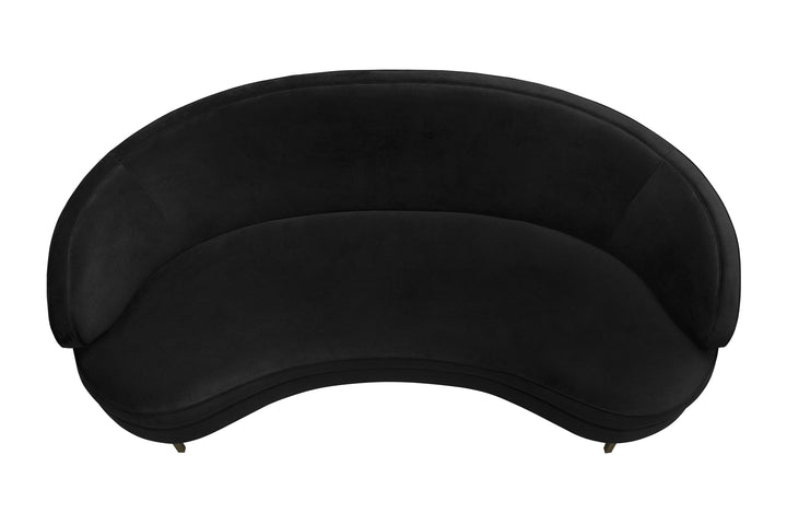 Baila Black Velvet Sofa