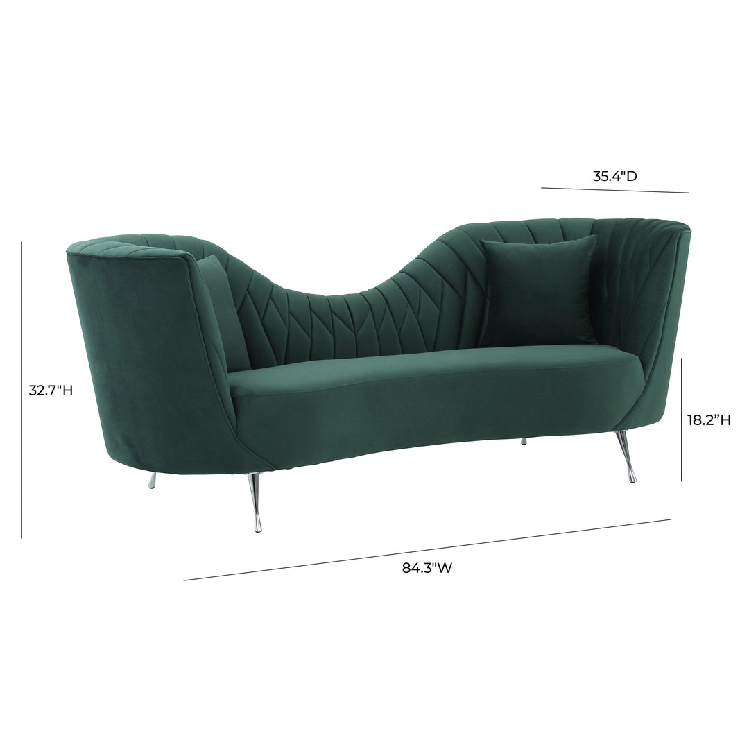 Eva Forest Green Velvet Sofa