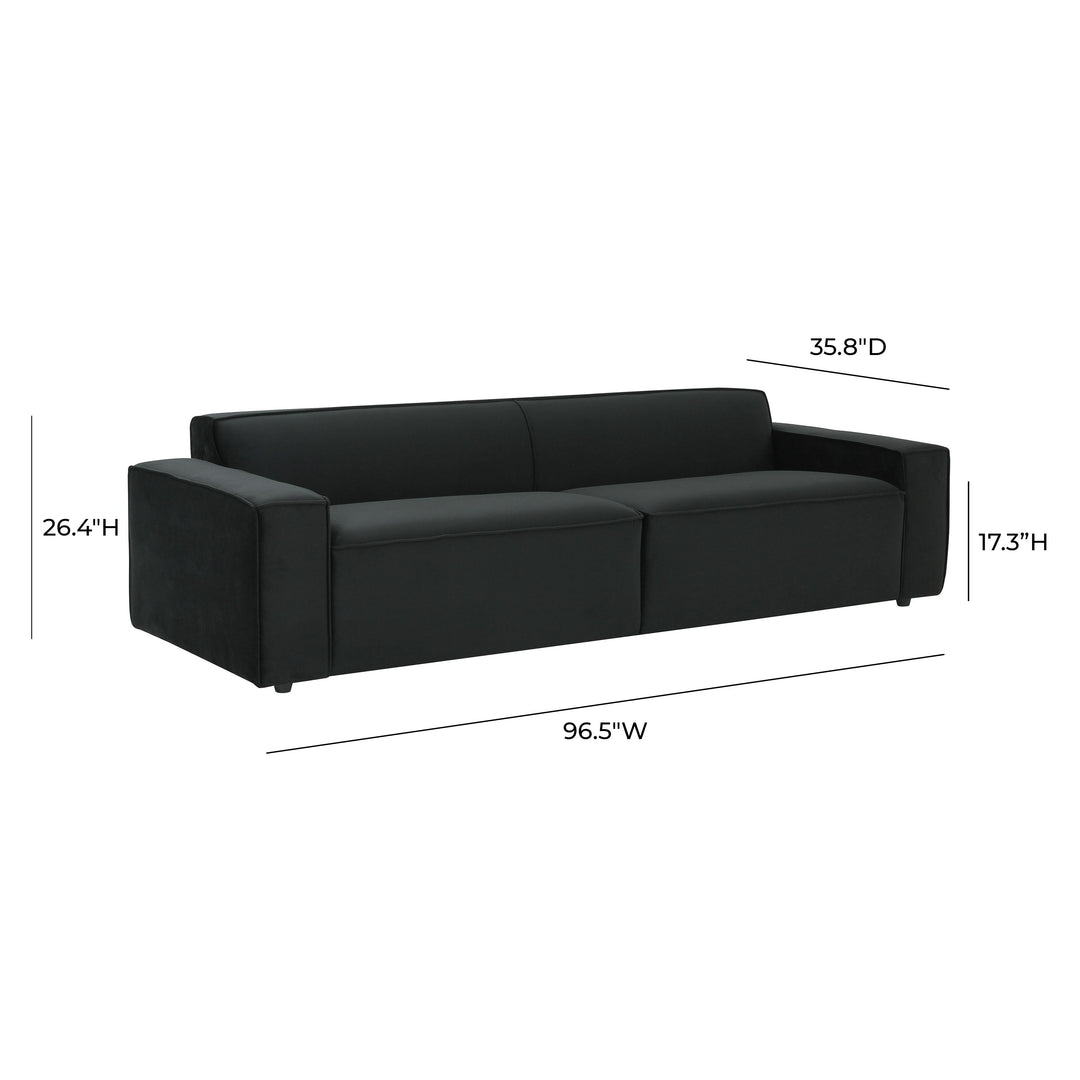 Olafur Black Velvet Sofa