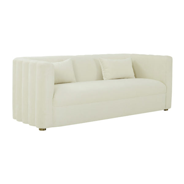 Callie Cream Velvet Sofa