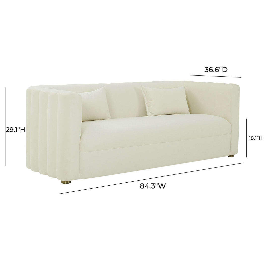 Callie Cream Velvet Sofa