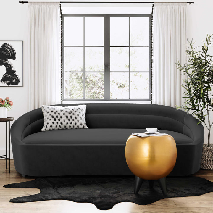 Ellison Black Velvet Sofa