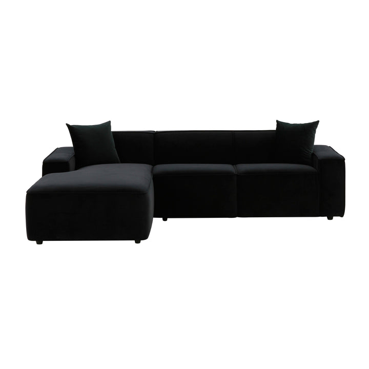 Olafur Black Velvet Sectional - LAF