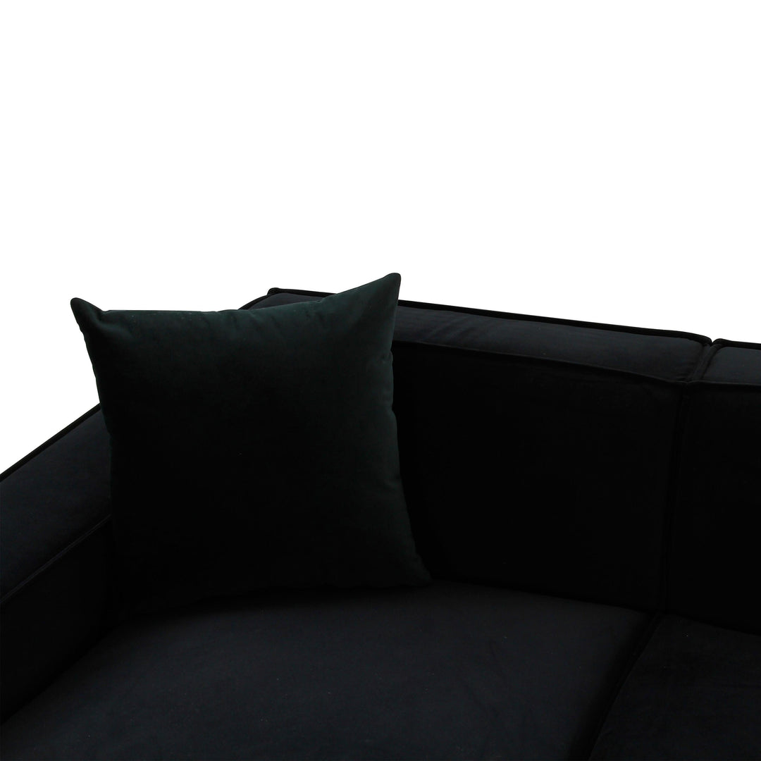 Olafur Black Velvet Sectional - LAF