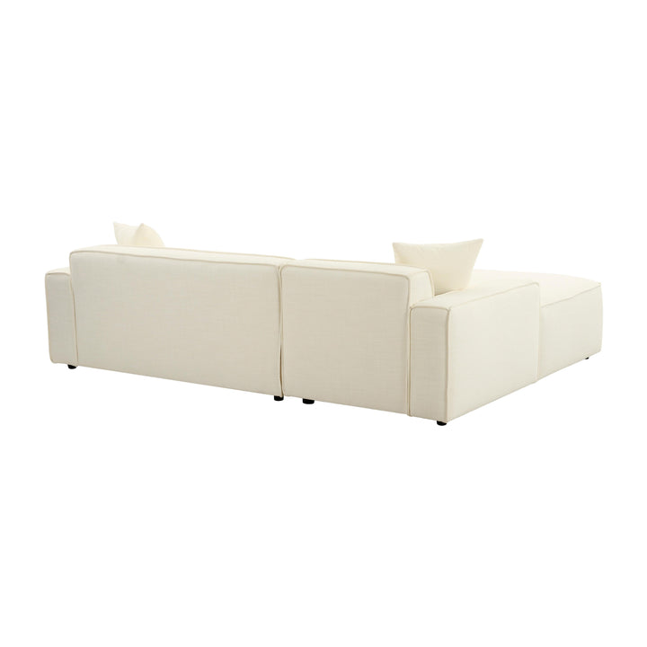 Olafur Cream Linen Sectional - LAF