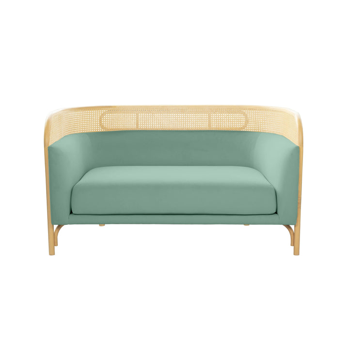 Desiree Ocean Blue Velvet Loveseat