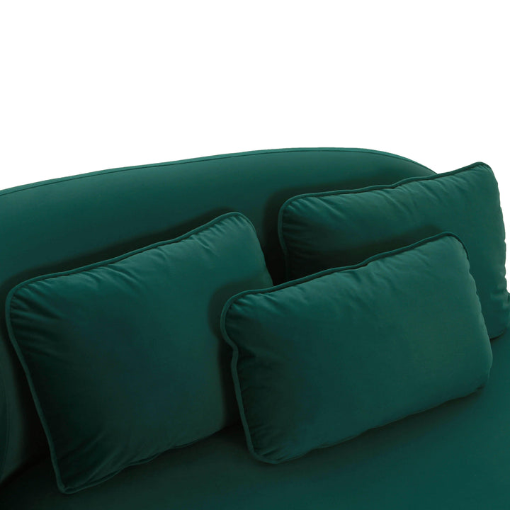 Galet Green Velvet Chaise