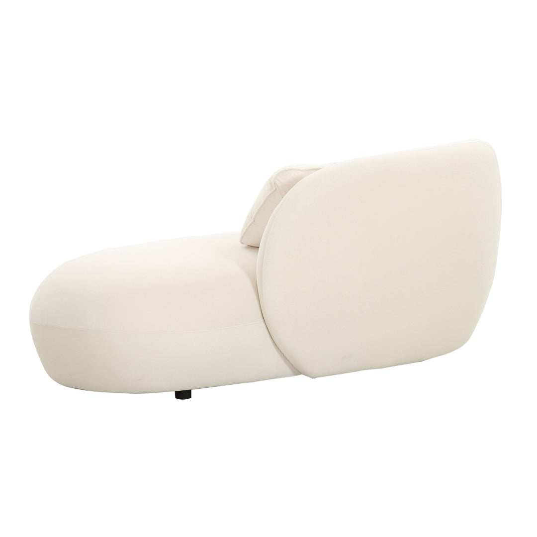 Galet Cream Velvet Chaise