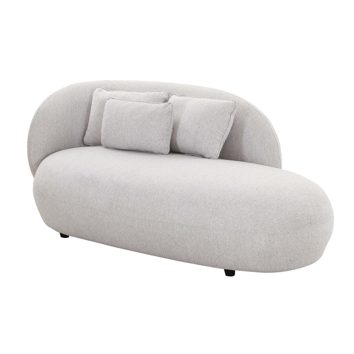 Galet Grey Velvet Chaise