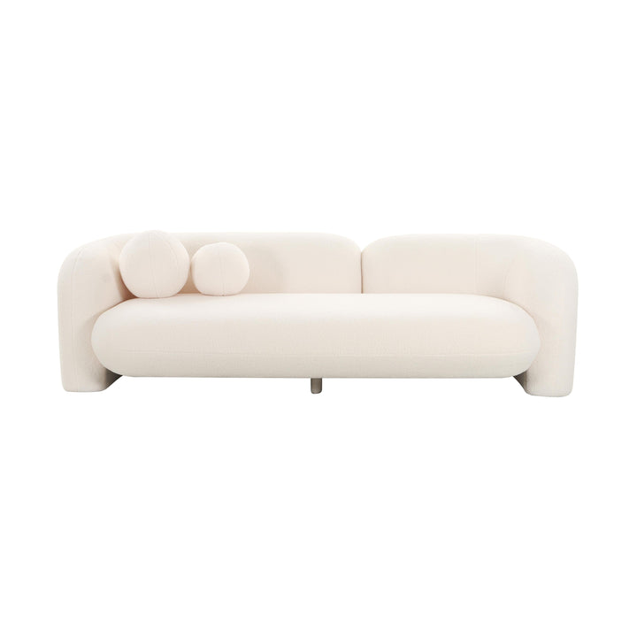 Amelie Cream Faux Fur Sofa