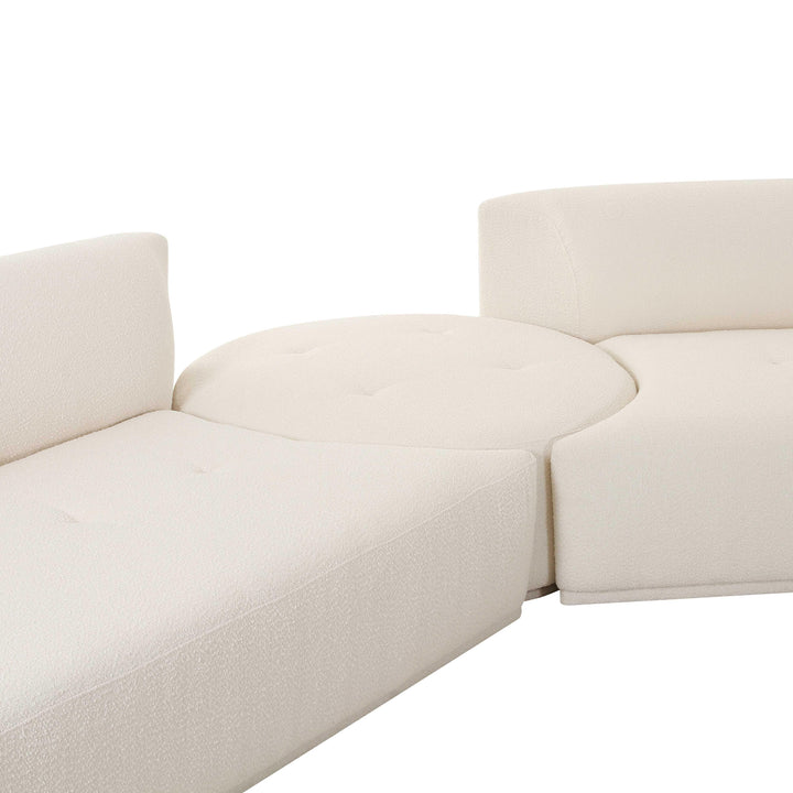 Fickle Cream Boucle 3-Piece Modular Sectional