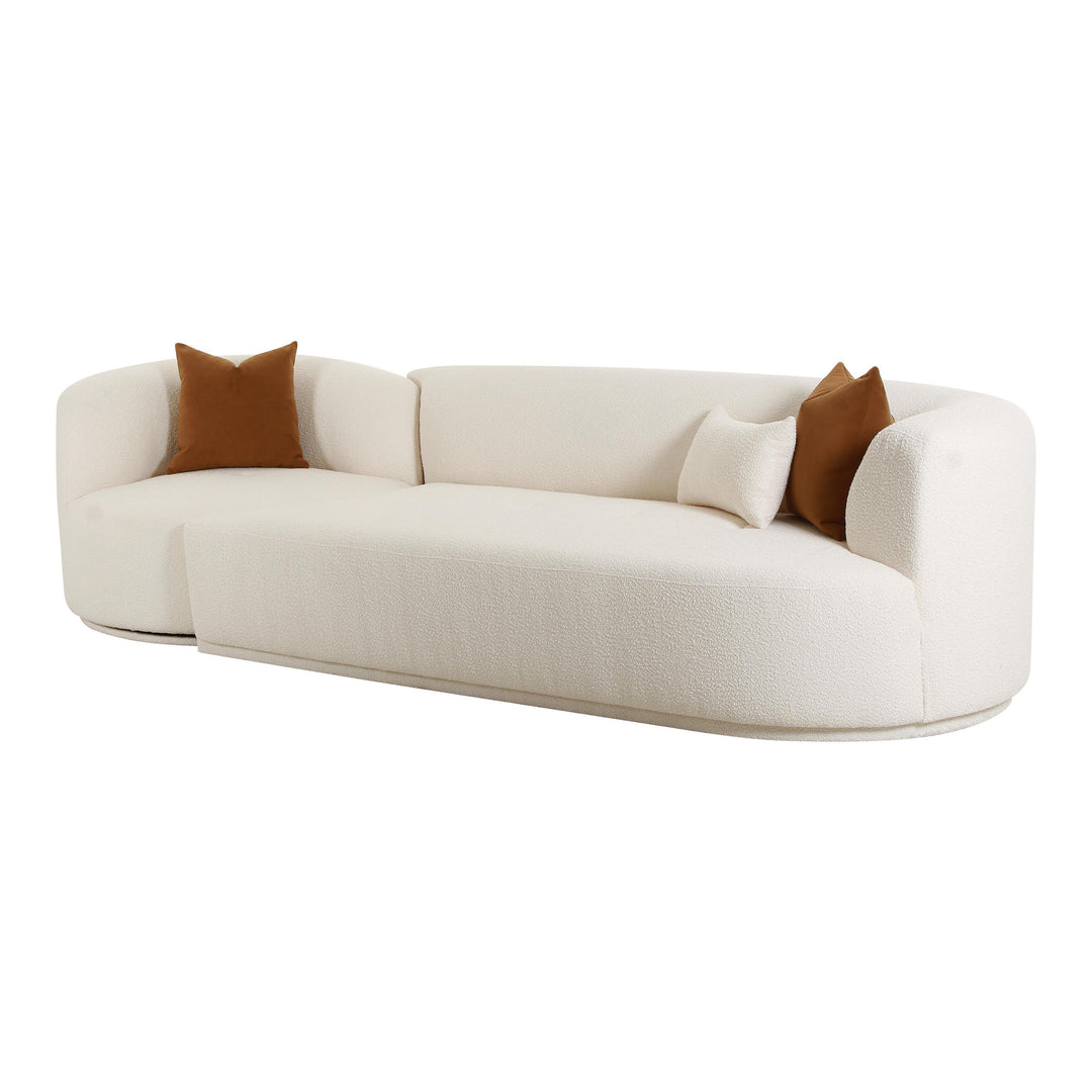 Fickle Cream Boucle 2-Piece Modular RAF Sofa