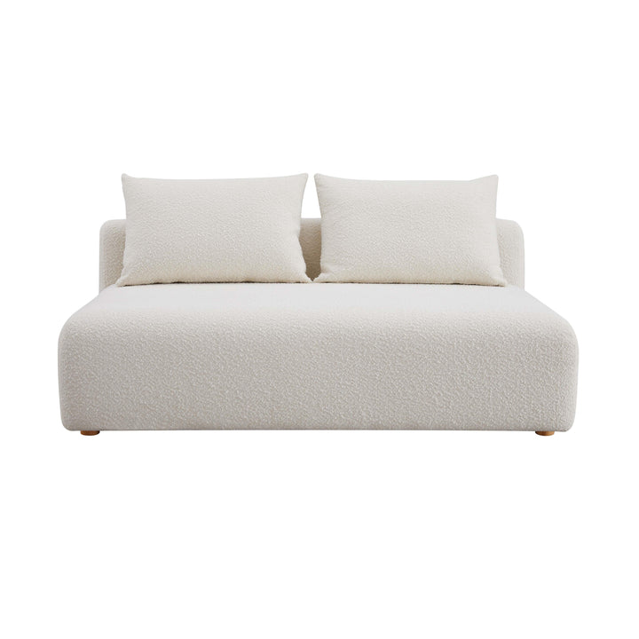 Hangover Cream Boucle Modular Loveseat