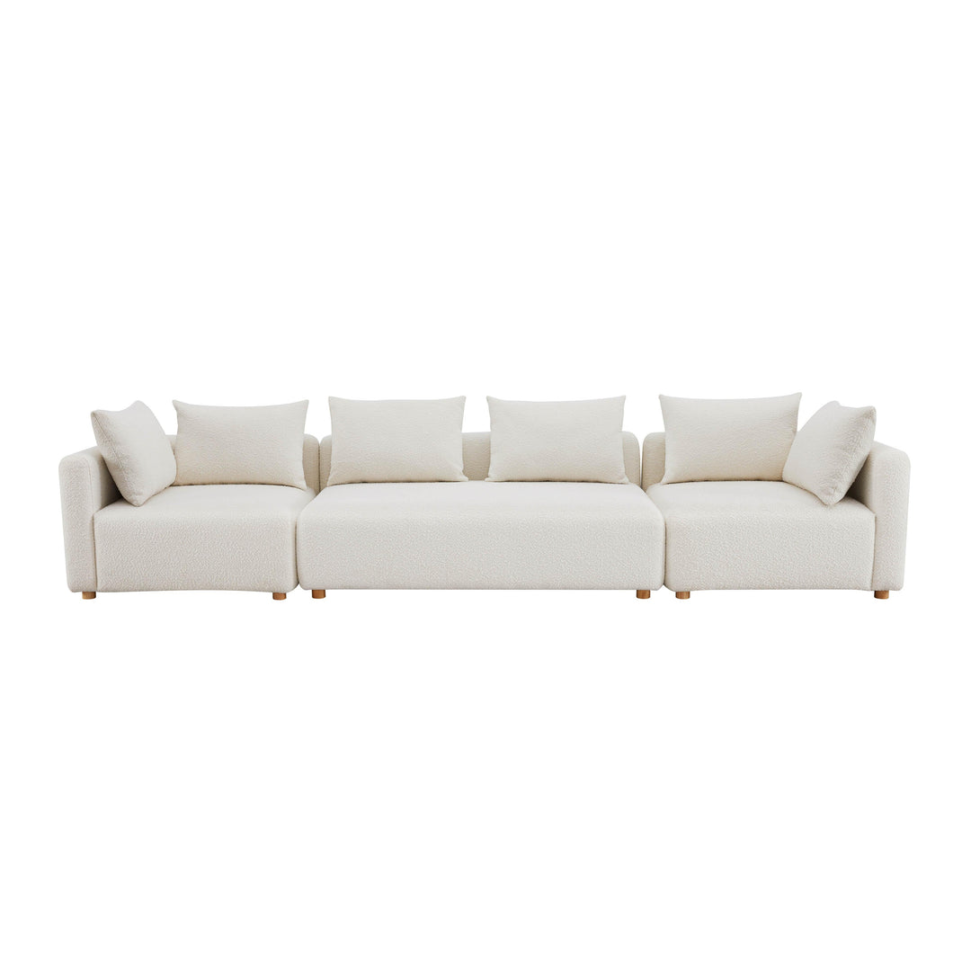 Hangover Cream Boucle 145" Long Sofa