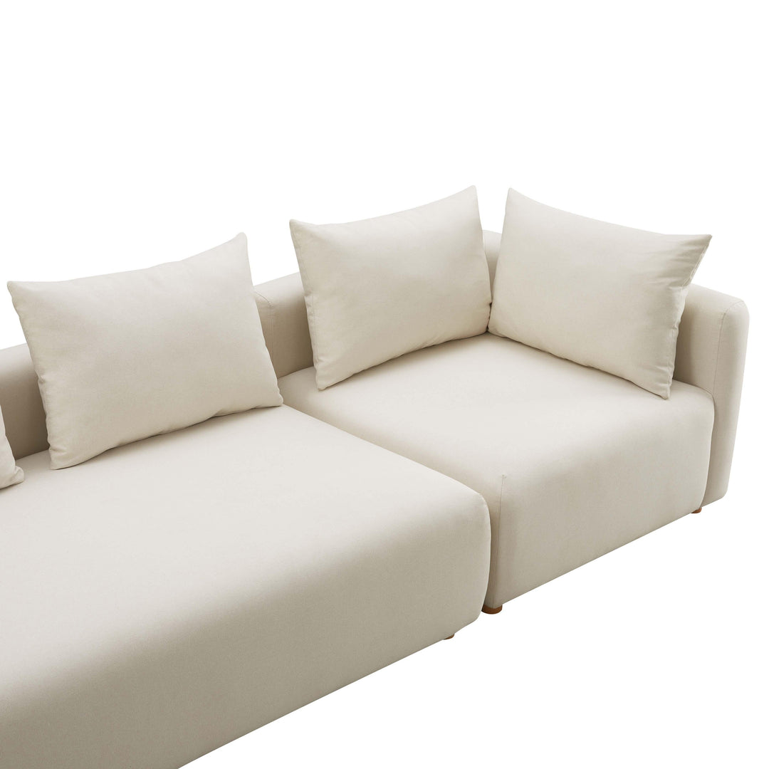 Hangover Cream Performance Linen 145" Long Sofa