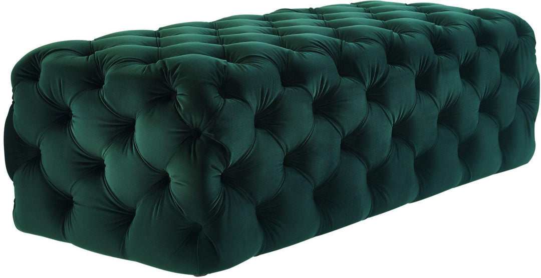 Kaylee Jumbo Green Velvet Ottoman