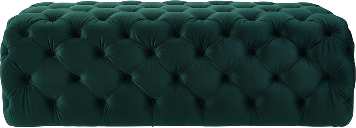 Kaylee Jumbo Green Velvet Ottoman