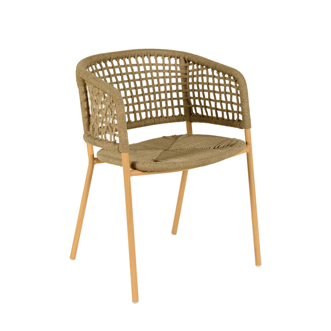 Niel Natural Oak Finish Outdoor Dining Chair