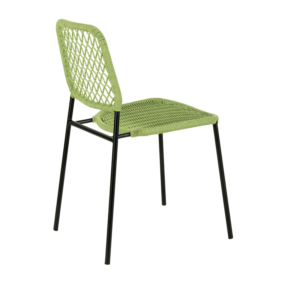 Lucy Green Dyed Cord Outdoor Dining Chair