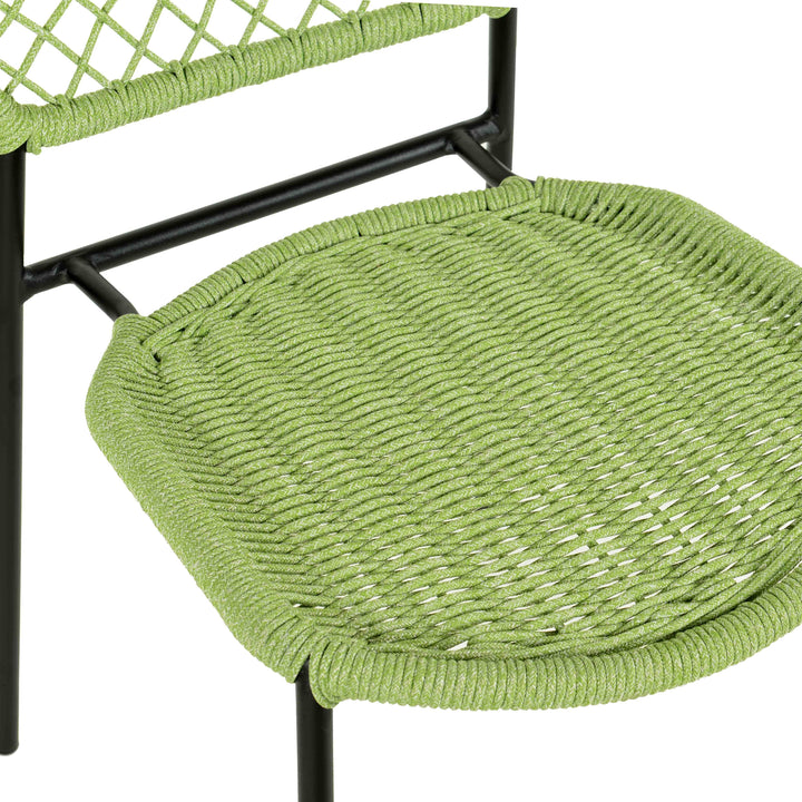 Lucy Green Dyed Cord Outdoor Dining Chair