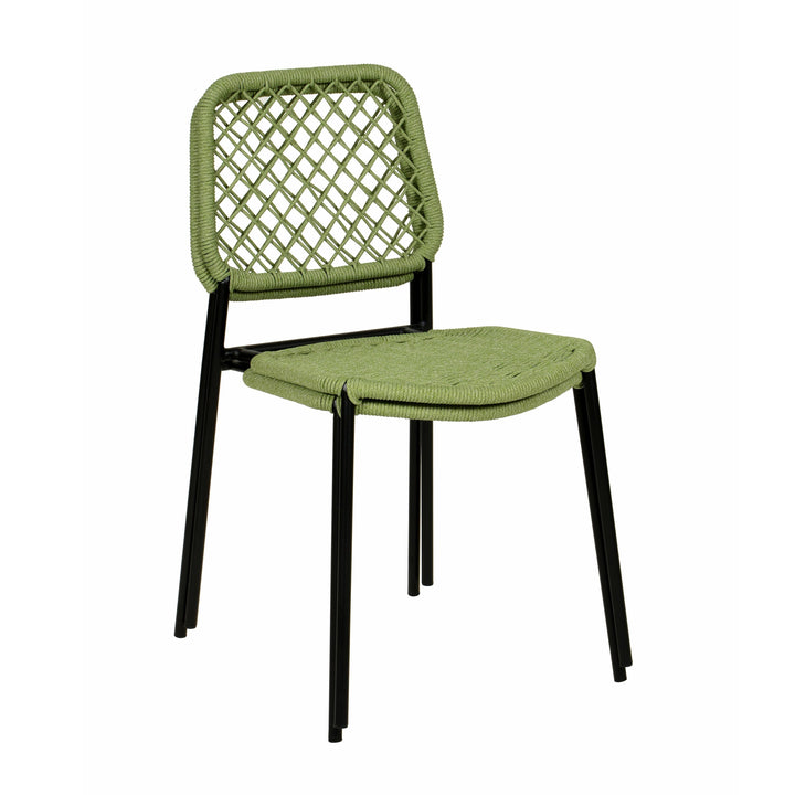 Lucy Green Dyed Cord Outdoor Dining Chair