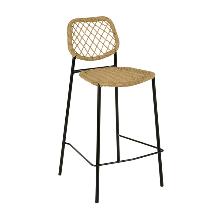 Lucy Natural Dyed Cord Outdoor Counter Stool