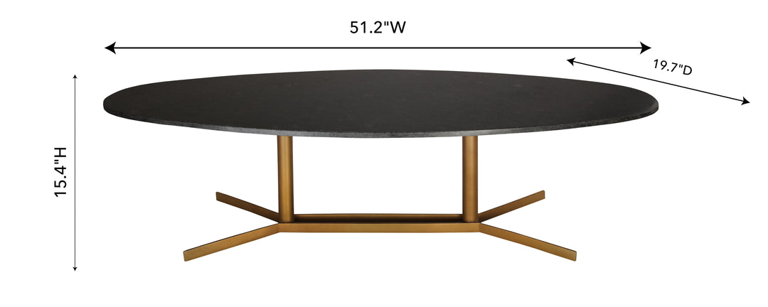 Gemma Black Marble Cocktail Table