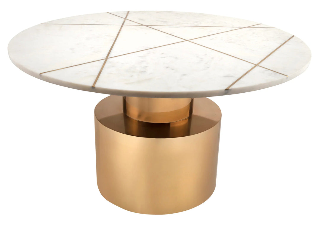 Terzo White Marble Cocktail Table