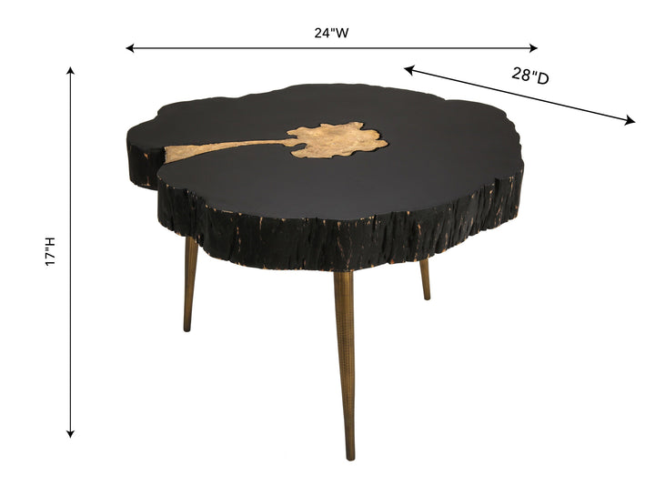 Timber Black and Brass Cocktail Table