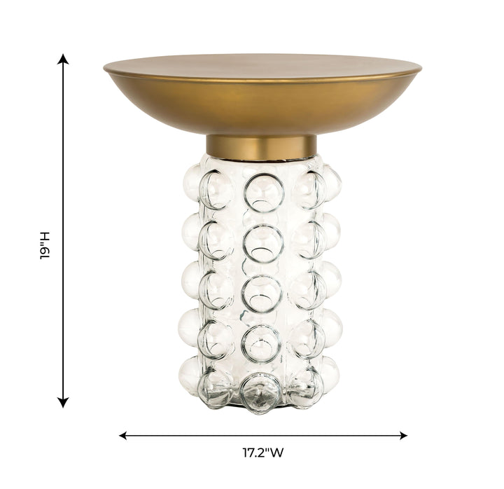 Bubble Glass/Brass Side Table