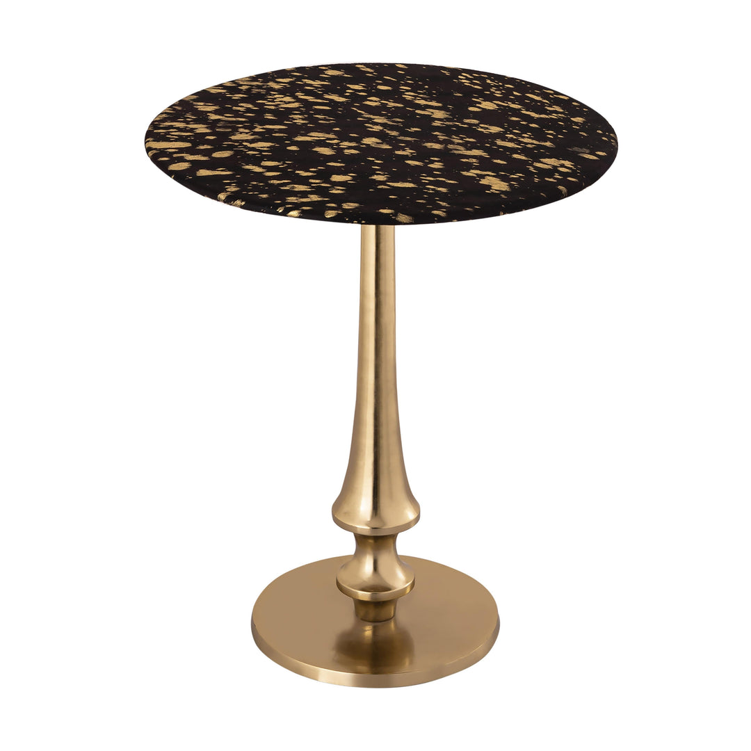 Gold Goathide Side Table