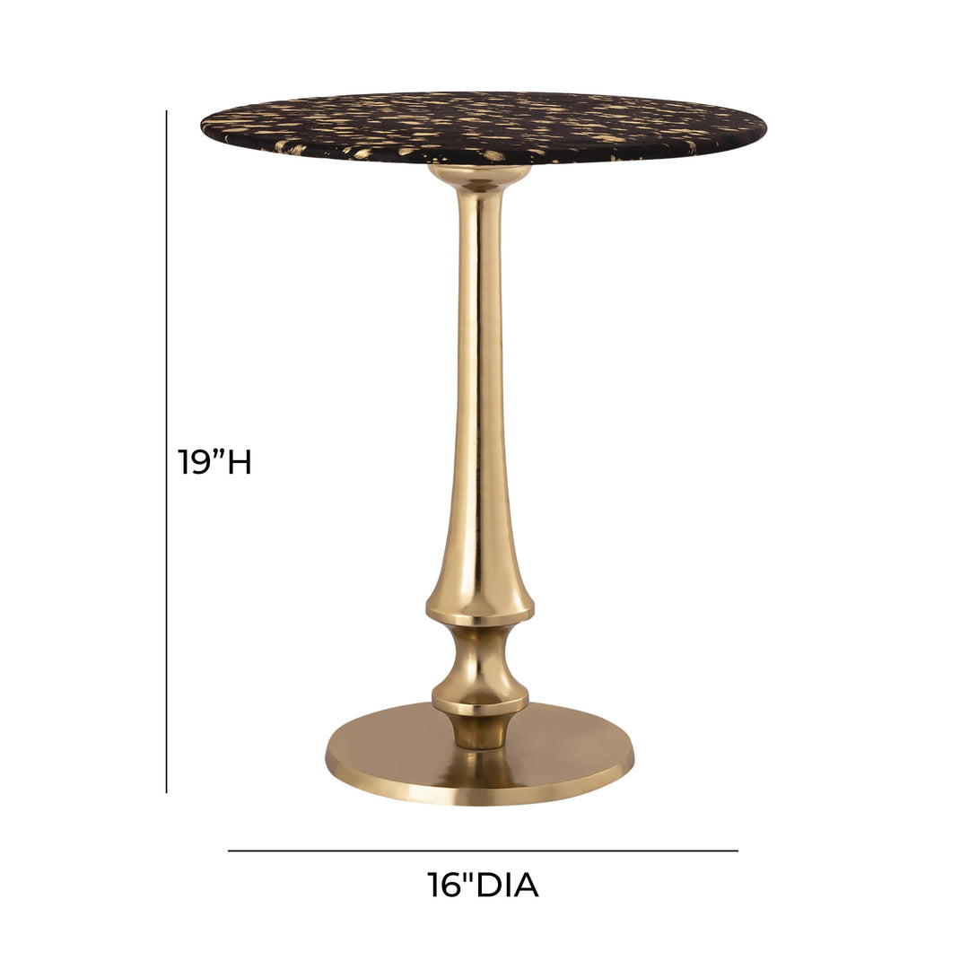 Gold Goathide Side Table