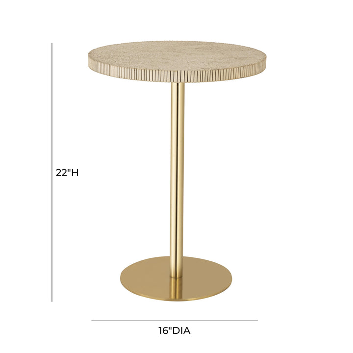 Fiona Gold Stone Side Table