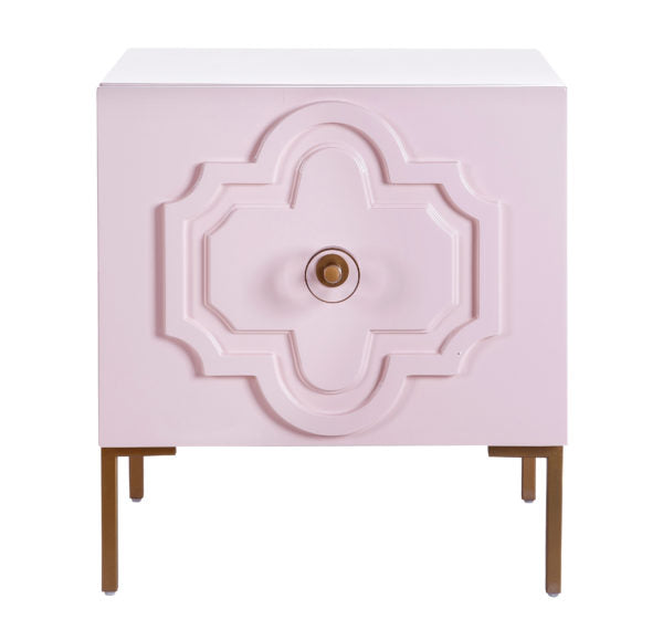 Anna Pink Lacquer Side Table