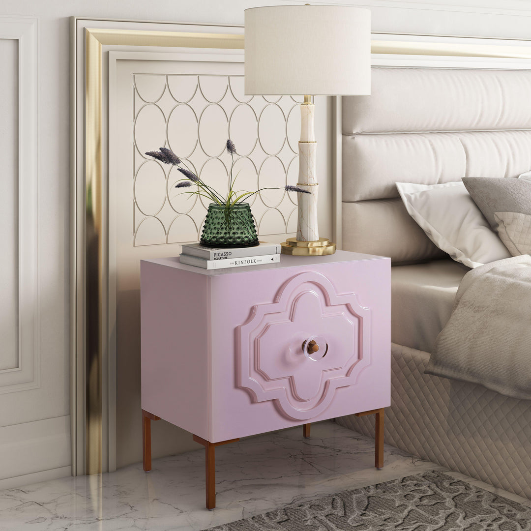 Anna Pink Lacquer Side Table