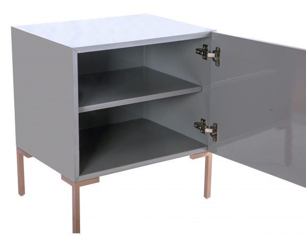 Anna Grey Lacquer Side Table