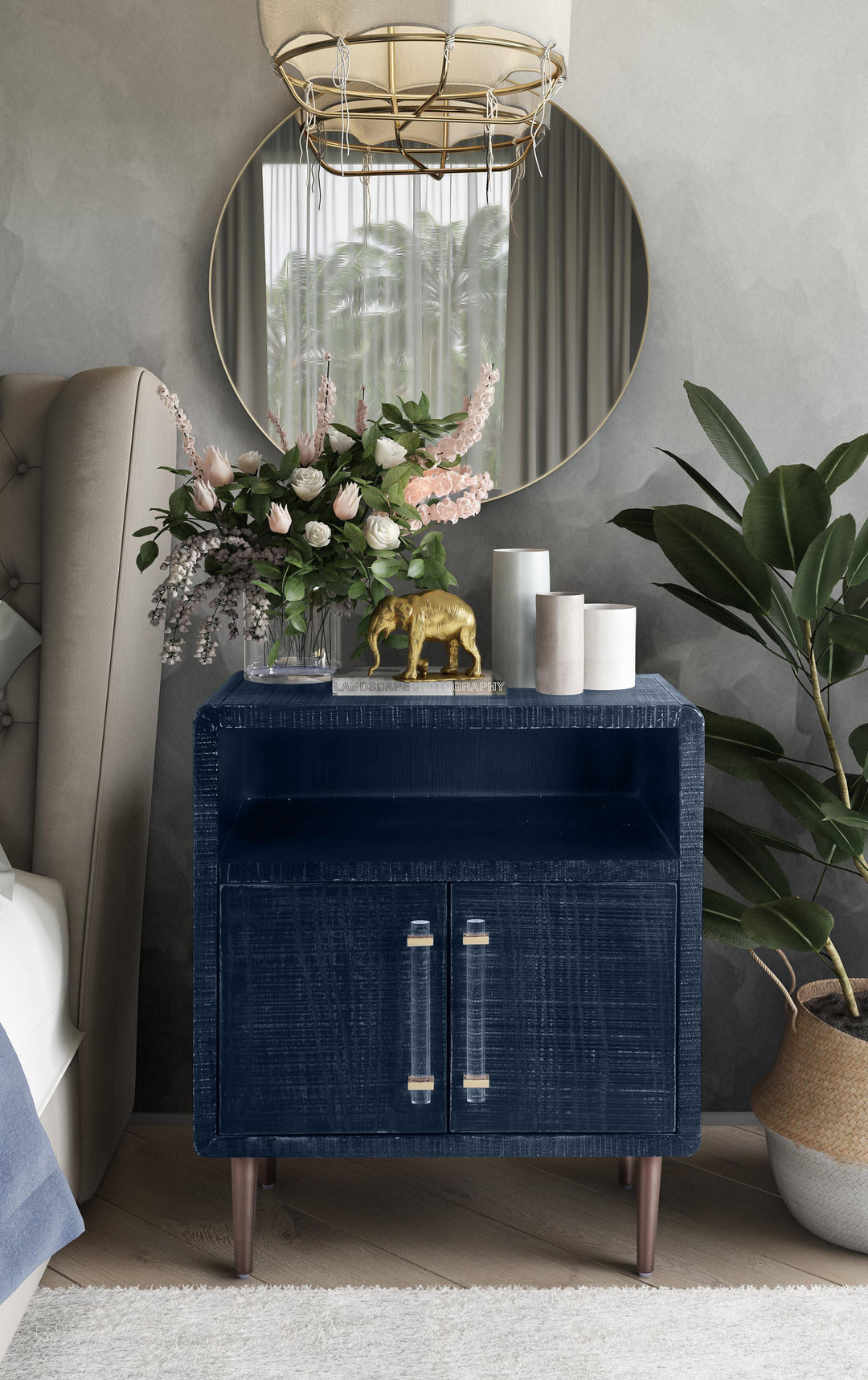 Marco Lacquer Indigo Side Table