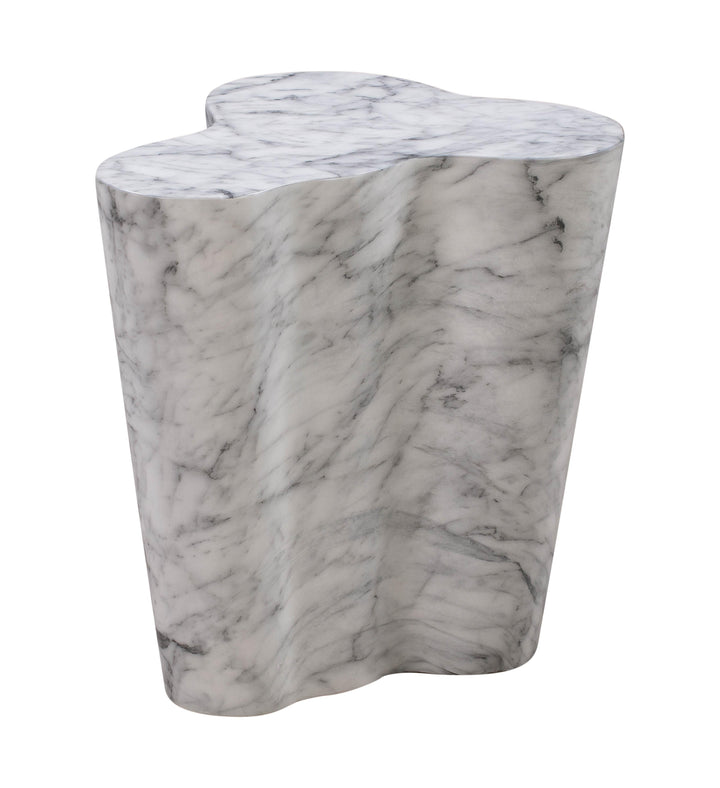 Slab Marble Short Side Table