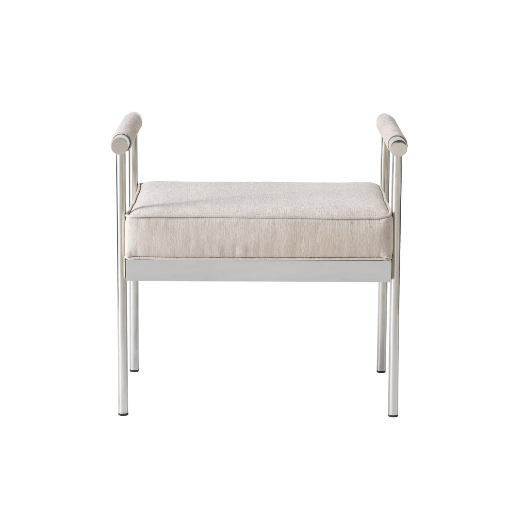 Diva Cream Velvet Bench