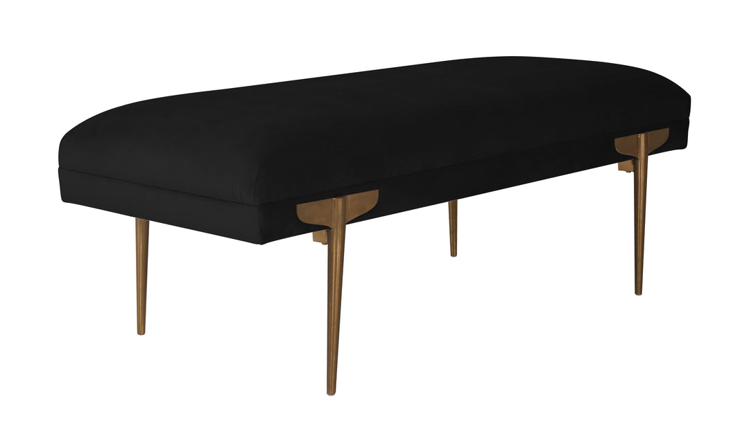 Brno Black Velvet Bench