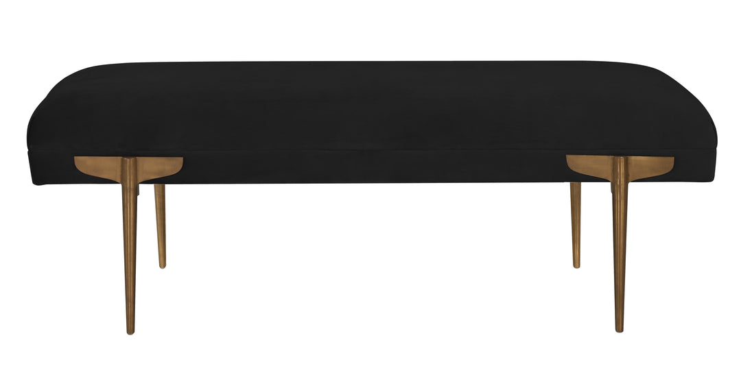 Brno Black Velvet Bench