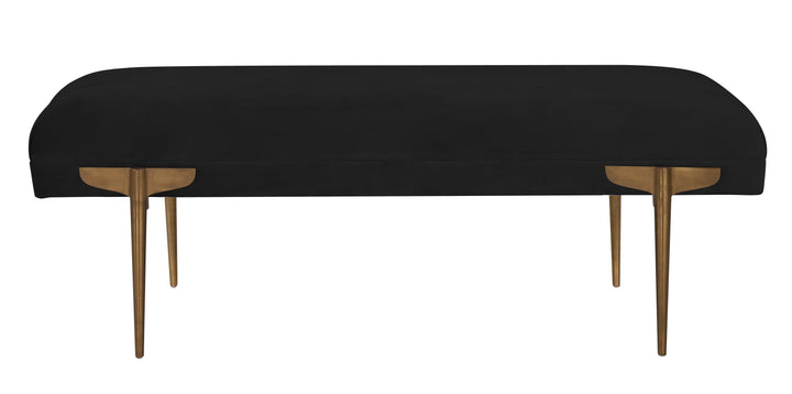 Brno Black Velvet Bench