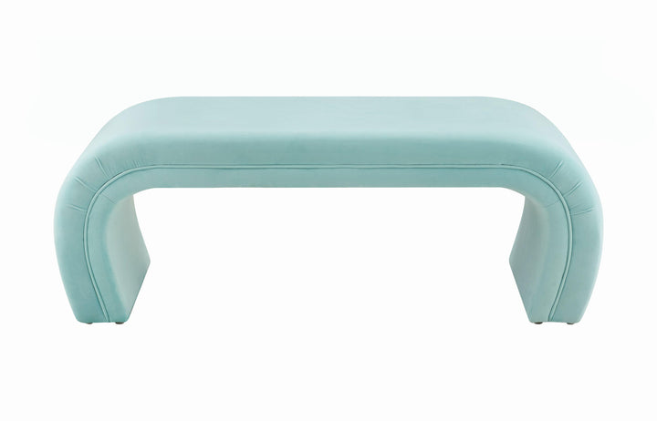 Kenya Bright Blue Velvet Bench