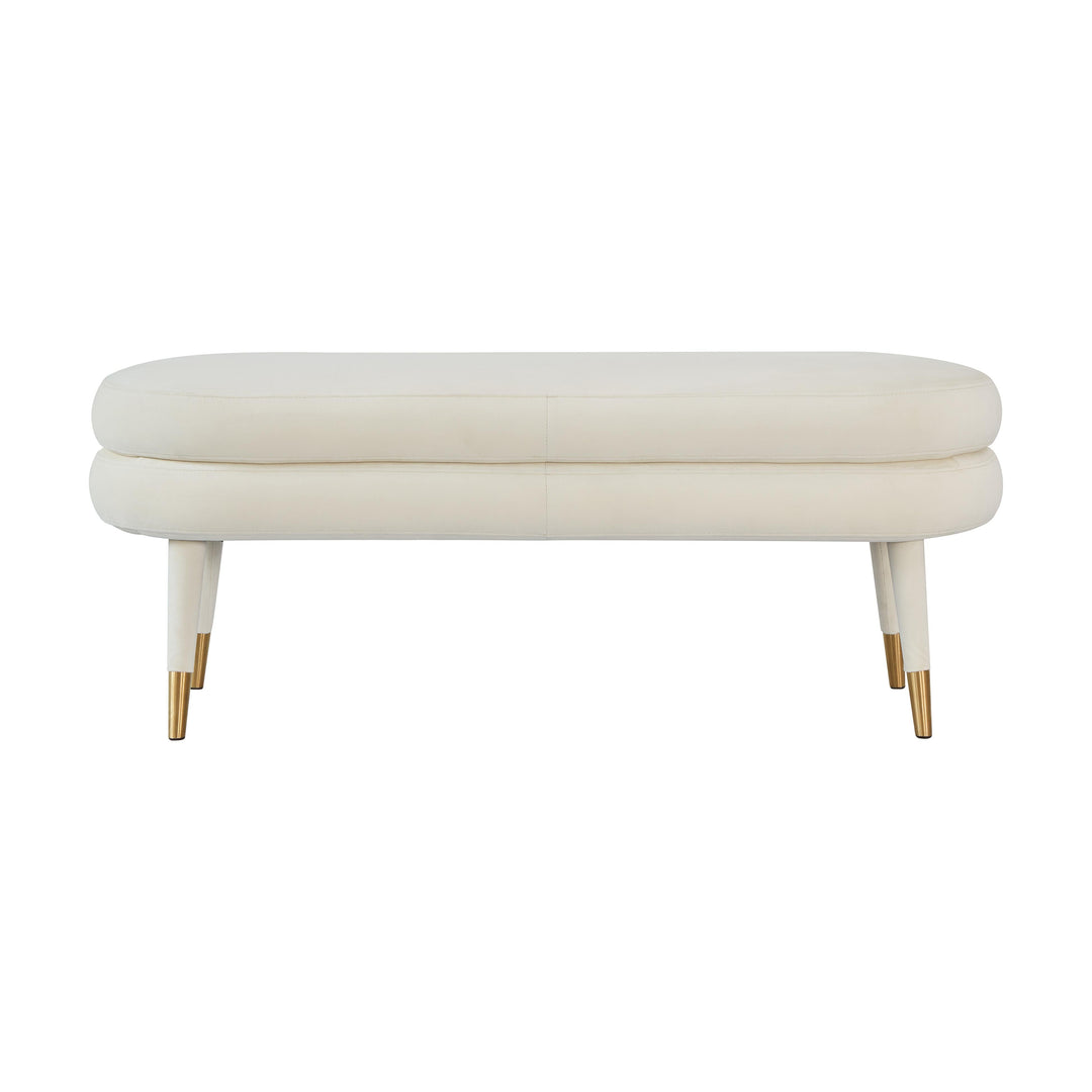 Betty Cream Velvet Bench