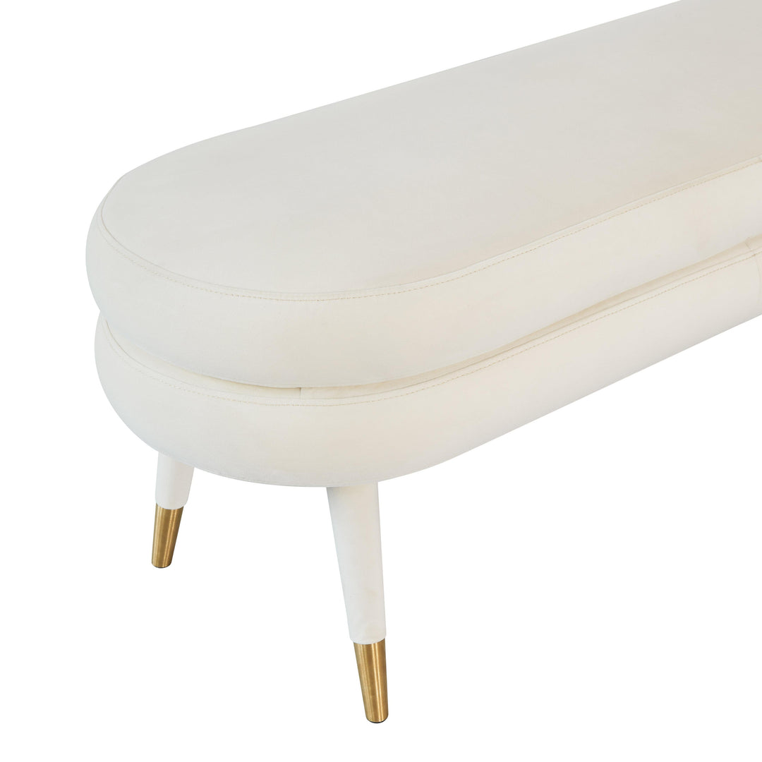 Betty Cream Velvet Bench