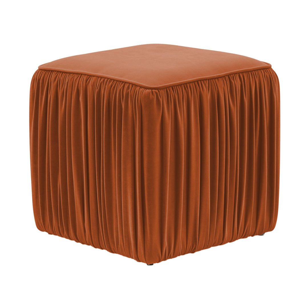 Morgan Cognac Pleated Ottoman