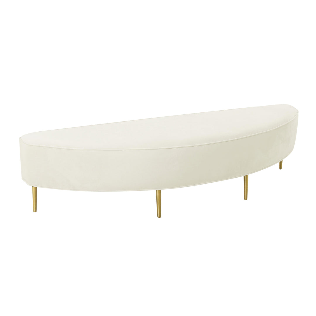 Bianca Cream Velvet Queen Bench